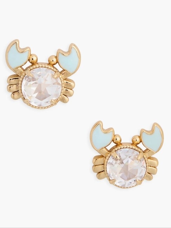 kate spade Jewelry - 🦀▪kate spade ▪️mini Gold Tone Cubic Zirconia Crab Stud Earrings